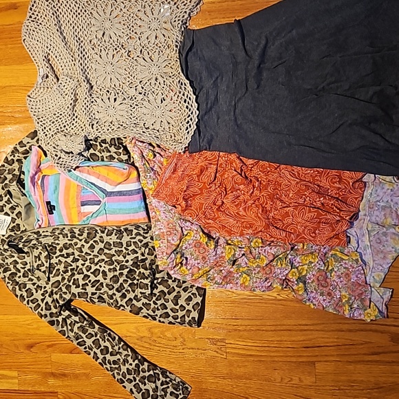 varied Other - 6 piece boho bundle. Size small/med. 3 skirts, 2 tops, adorable jacket